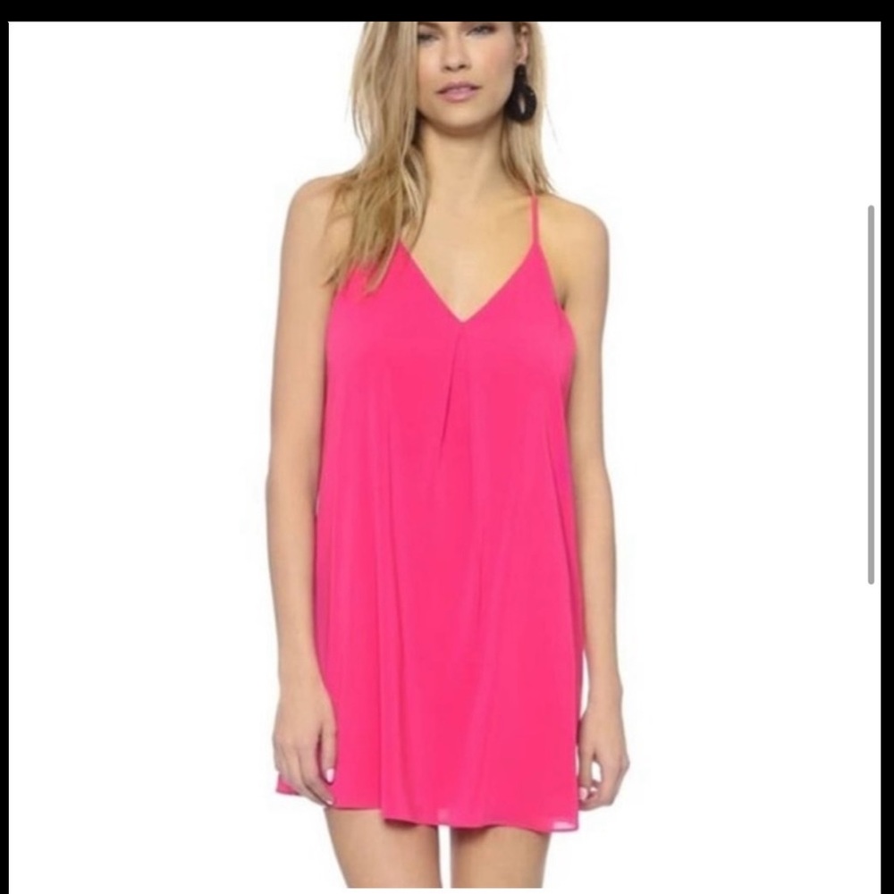 Alice + Olivia pink silk Fierra dress